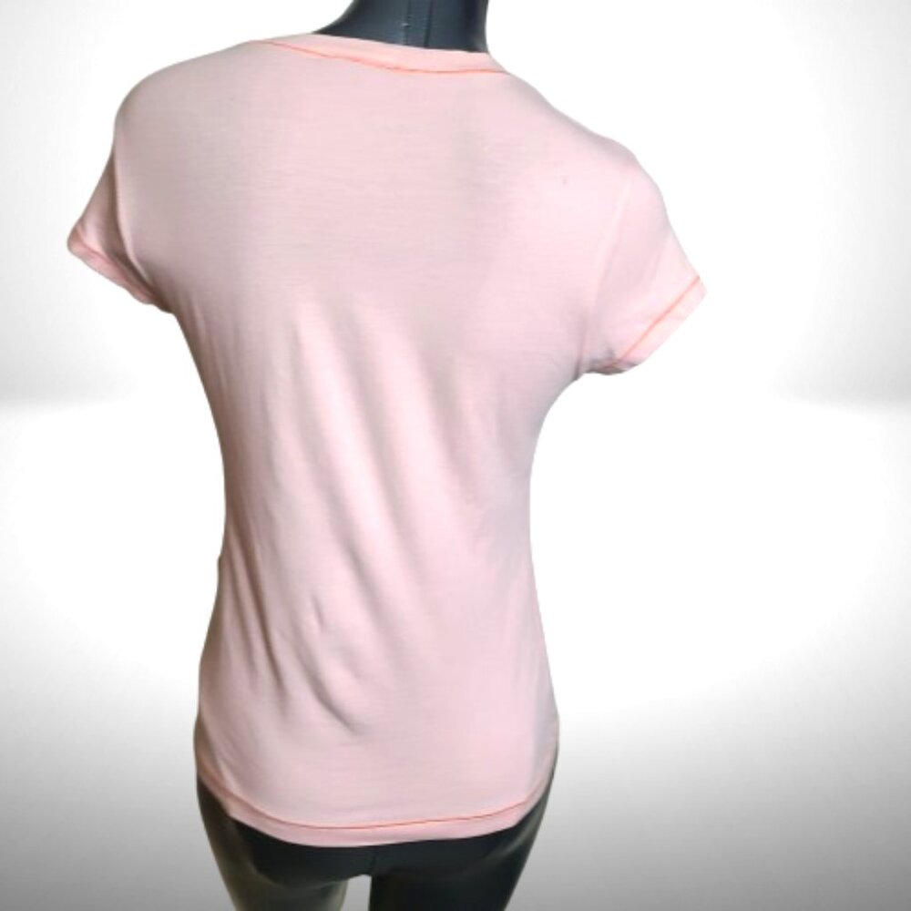 Just Cavalli Pink Tee w/ Leopard + Paisley Print | Medium - Picture 8 of 11